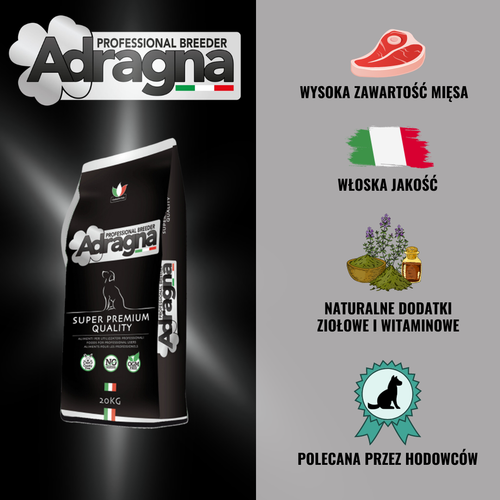 Adragna Breeder Adult Maxi super premium królik i owoce cytrusowe 20kg na Arena.pl