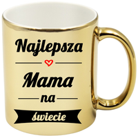 KUBEK ZŁOTY PREMIUM Z NADRUKIEM DLA MAMY PREZENT DZIEŃ MATKI