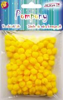 pompony 120szt. żółte 1cm | pom-306