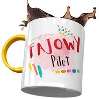 Kubek Żółty Dla Pilota Fajowy Pilot! Kubek Z Nadrukiem Ze Zdjęciem