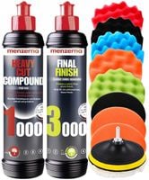 MENZERNA KOMPLETNY ZESTAW DO POLEROWANIA LAKIERU PASTY POLERSKIE + GĄBKI