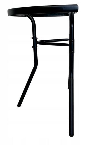 Stolik szklany kawowy na balkon taras patio półokrągły czarny na Arena.pl