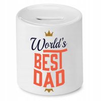 Skarbonka Dla Taty World's Best Dad Najlepszy Tata Z Nadrukiem Ze Zdjęciem
