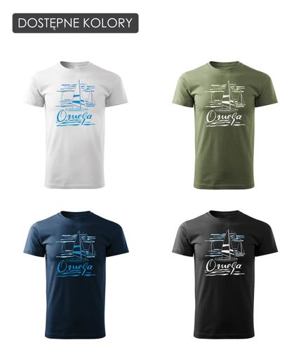 Koszulka żeglarska dla żeglarza z jachtem żaglówką sailing jacht omega męska biała REGULAR S na Arena.pl
