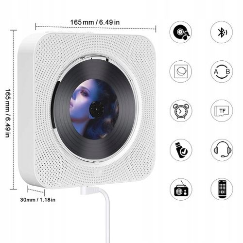 Przenośny odtwarzacz cd z baterią AUX USB FM LCD na Arena.pl