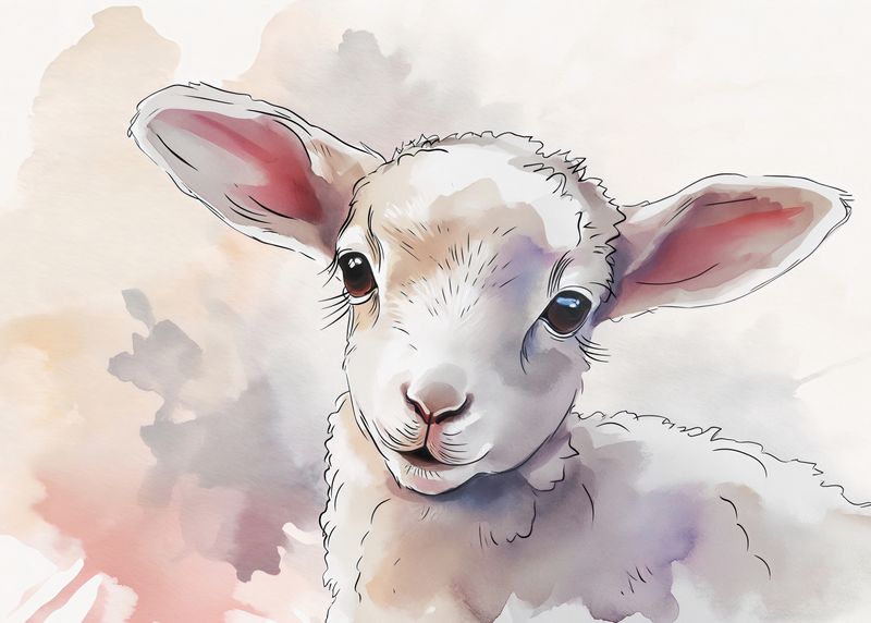 Plakat 35x25cm Mała Owieczka zdjęcie 1
