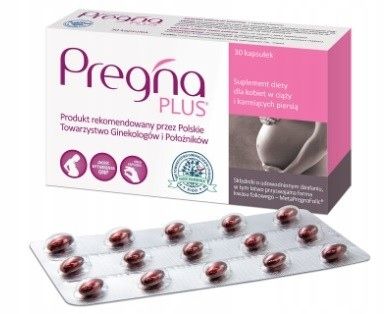 Pregna PLUS 30kap dla kobiet w ciąży NA 3 MIESIĄCE zdjęcie 1
