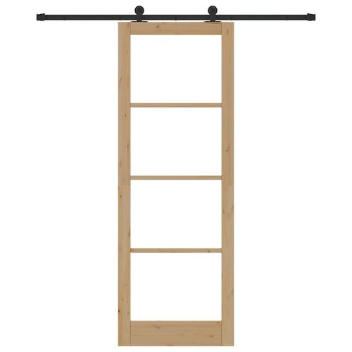 Drzwi Przesuwne ORKDAL Brązowy 83 x 232 cm Drewno i metal na Arena.pl