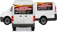 Reklama Naklejka na samochód OFERUJEMY AKUMULATORY