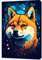 Obraz 60x90cm Lisek w Kosmosie