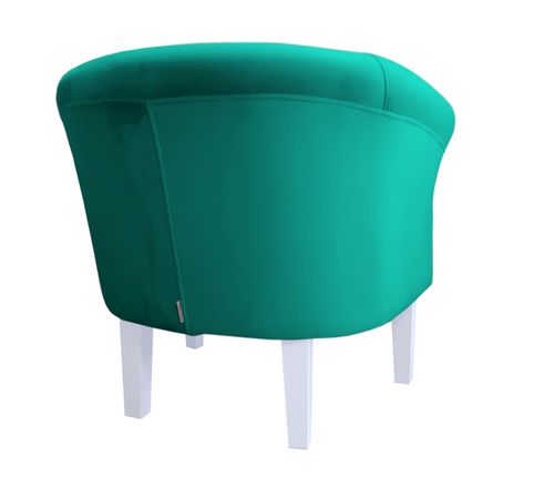 Fotel Milo nogi 20cm białe turkus MG20 na Arena.pl