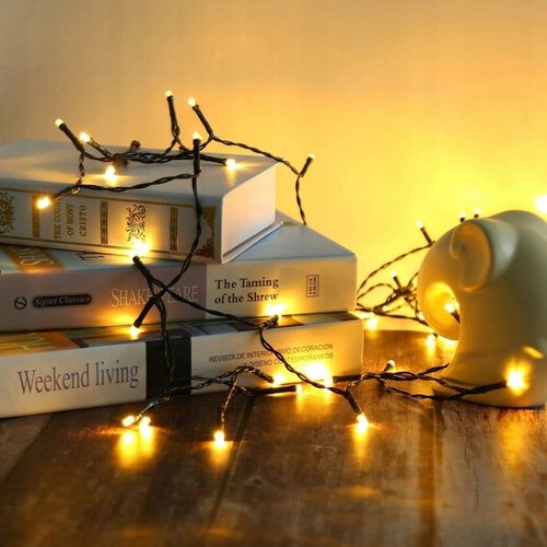 LAMPKI CHOINKOWE 500 LED ŚWIĄTECZNE ZEWNĘTRZNE WEWNĘTRZNE CIEPŁE BIAŁE 35m na Arena.pl