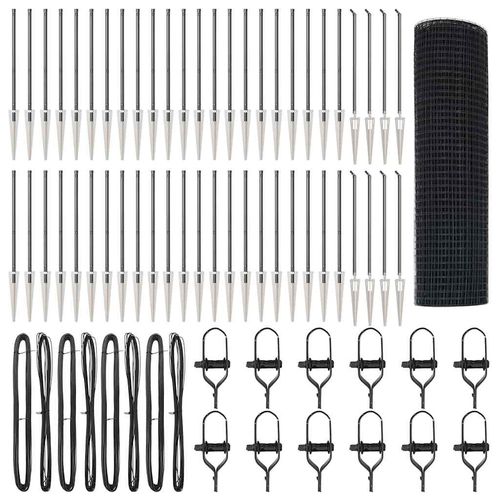 Ogrodzenie z słupkami Szary 0.8 x 100 m Stal na Arena.pl