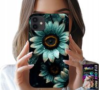 ETUI DO IPHONE 11 - NIEBIESKA GERBERA STOKROTKA KWIAT +FOLIA
