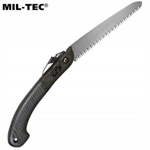 Piła ręczna składana turystyczna na biwak survival lekka Mil-Tec Olive na Arena.pl