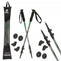 Kije Kijki nordic walking trekkingowe regulowane ENERO z pokrowcem ZIELONE