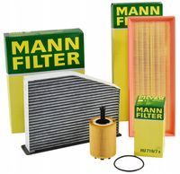 2X MANN ZESTAW FILTRÓW SEAT LEON 1P1 SKODA OCTAVIA SUPERB YETI 1.9 2.0 TDI