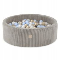 Suchy Basen Piankowy z Piłkami 200 szt 90x30 Beżowy Sztruks MISIOO