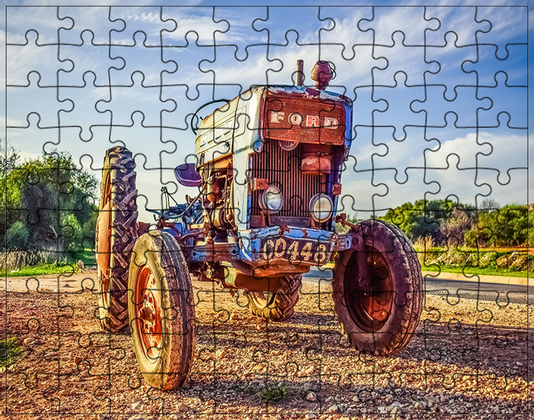 Puzzle Traktor Ciągnik zdjęcie 1