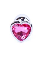 plug-jewellery silver  heart plug- pink