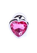 plug-jewellery silver  heart plug- pink
