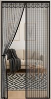 Moskitiera magnetyczna na drzwi balkonowe 95x210 cm czarna mocny magnes