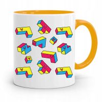 Kubek Żółty Dzień Dziecka Córki Syna Klocki Z Nadrukiem Ze Zdjęciem