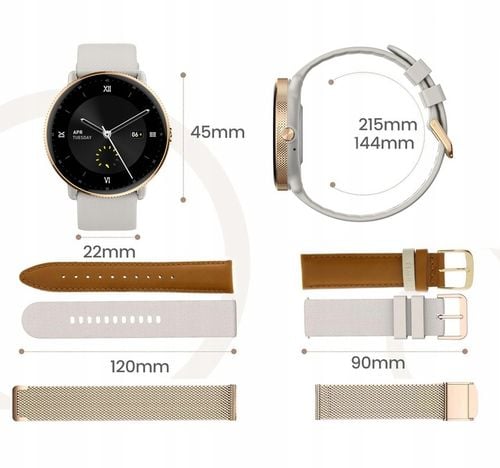 SMARTWATCH DAMSKI AMOLED PROVENTUS ROZMOWY SMS CIŚNIENIOMIERZ POMIAR TĘTNA na Arena.pl