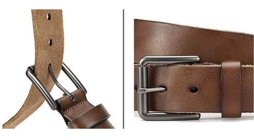 Pasek męski ze skóry bydlęcej chłodny brąz 105cm na Arena.pl