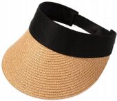 Przeciwsłoneczny Daszek słomiany czapka z daszkiem  KR27_Ciemny