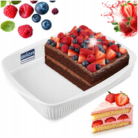 NACZYNIE ŻAROODPORNE PORCELANOWE BRYTFANNA DO ZAPIEKANIA LASAGNE 4L BIAŁE