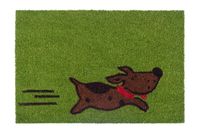 Wycieraczka kokosowa podgumowana ANIMALS prostokątna 60 x 40 cm nadruk psa