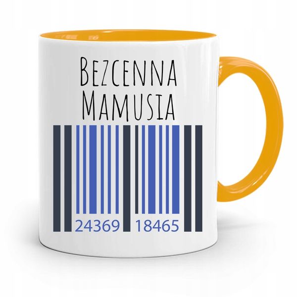 Kubek Żółty Prezent Dla Bezcennej Mamy Matki Z Nadrukiem Ze Zdjęciem zdjęcie 1