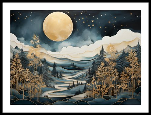 Plakat 55x40cm Szepty Nocnego Lasu na Arena.pl