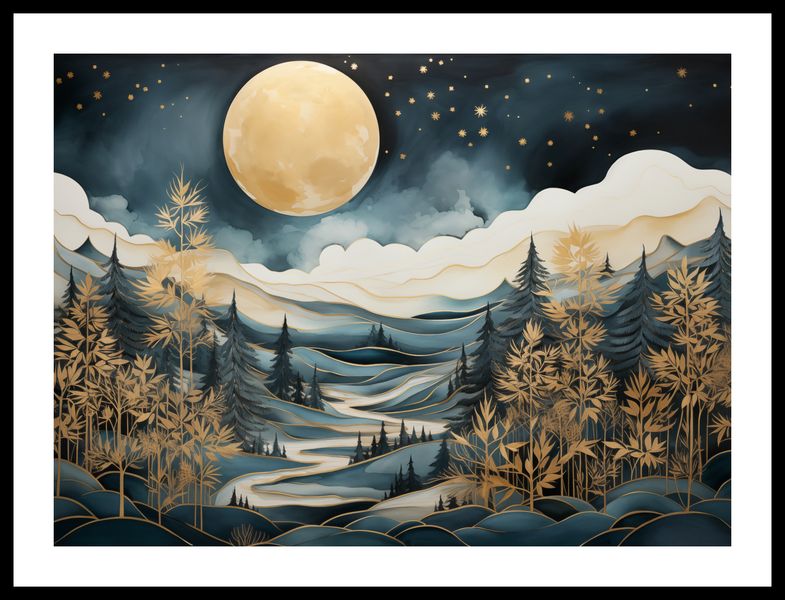 Plakat 55x40cm Szepty Nocnego Lasu zdjęcie 3