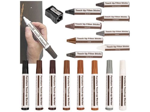 Zestaw do naprawy paneli mebli drewna marker +wosk na Arena.pl