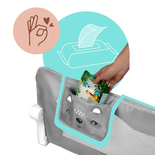 Barierka ochronna do łóżka zabezpieczająca bramka blokada 200 cm Nukido na Arena.pl