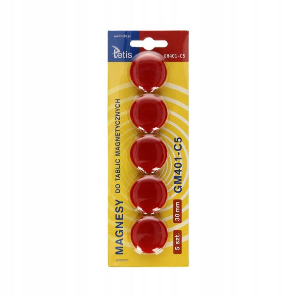 magnesy do tablic 30mm/5 czerwone 5361 zdjęcie 7