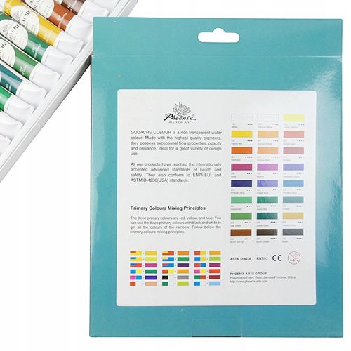 Farby Gouache gwasze marki Phoenix 24 szt. na Arena.pl