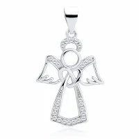 RODOWANY WISIOREK ANIOŁEK ANGEL CYRKONIE SREBRO