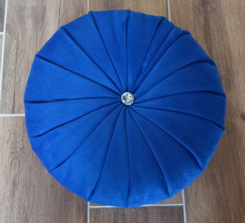 Poduszka dekoracyjna ozdobna okrągła welurgranat na Arena.pl