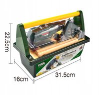 Zestaw zabawkowych Narzędzi dla dzieci Wkrętarka Młotek Piła + skrzynka