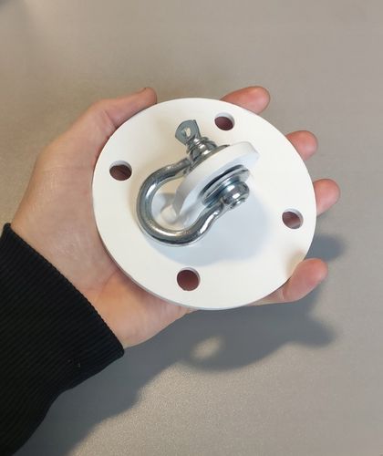 Uchwyt sufitowy z ŁOŻYSKIEM hak do huśtawki FOTELA WISZACEGO BIAŁY MAT na Arena.pl