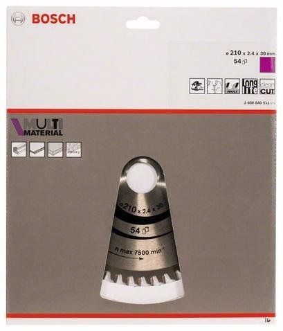 BOSCH TARCZA PILARSKA MULTI MATERIAL 210x30 Z54 na Arena.pl