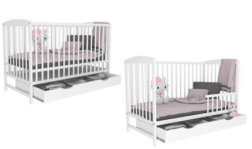 Łóżeczko szuflada OLA BIAŁA TAPCZANIK na Arena.pl