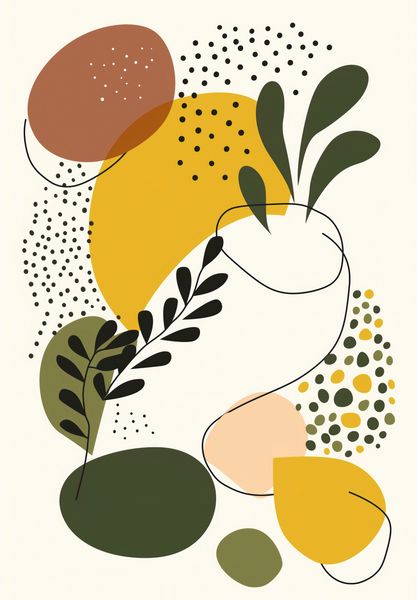 Plakat 68x98cm Botaniczne Impresje zdjęcie 1