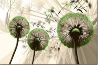 100 70CM OBRAZ PŁÓTNO DMUCHAWCE ZIELENI PŁÓTNO RAMA