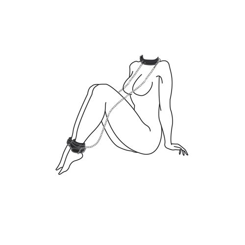 Kajdanki-Leather Collar With Anklecuff zdjęcie 4