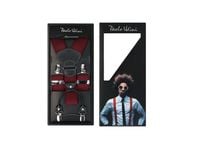 Bordowe Gładkie szelki do spodni Orginalne Top-Gal