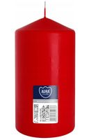 Świeca parafinowa Bezzapachowa Aura Bispol czerwona 80/150